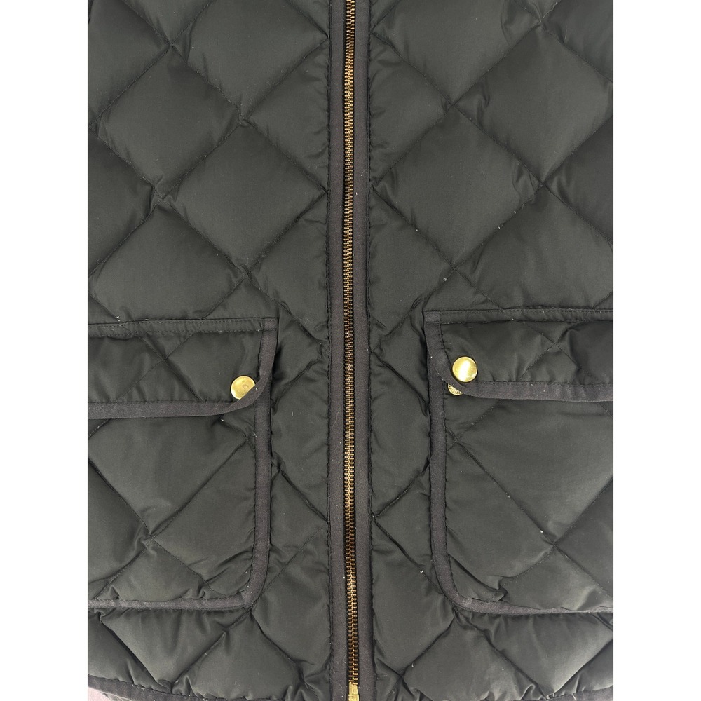 J.Crew Womens Excursion Quilted Down Minimalist Puffer Vest Black Preppy Size M - Picture 4 of 12
